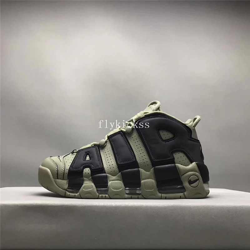 Nike Air More Uptempo Dark Green Black